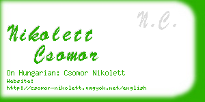 nikolett csomor business card